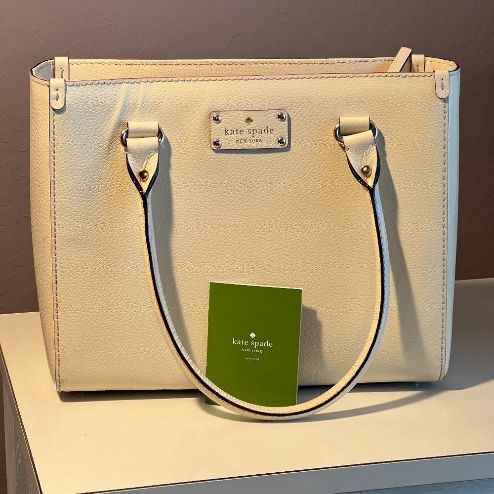 Kate Spade White w/ Pink Polka Dot Interior Purse